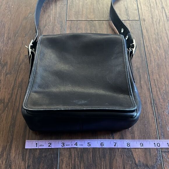 VTG Coach Legacy Leather Black 9335 Slim Flap Crossbody Madeline Costa Rica EUC - Picture 9 of 11